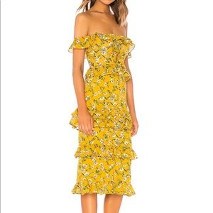 Tularosa Lily Dress in Yellow M